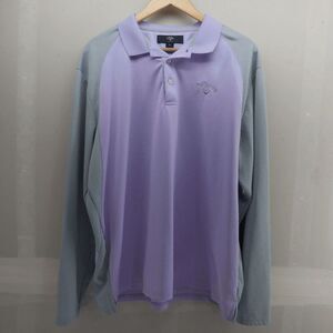 Callaway X Series Long Sleeve Golf Polo Shirt Purple Gray Sleeve Size XL